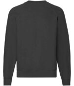 Fruit of the Loom Classic Raglan Sweatshirt SS8 BLK BACK