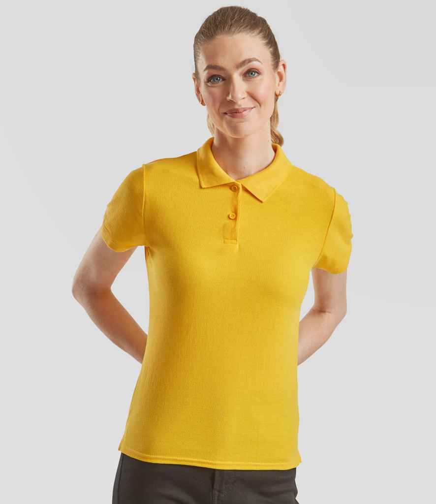 SS86-SUN-MODEL-1 Fruit of the Loom Lady Fit Piqué Polo Shirt SS86