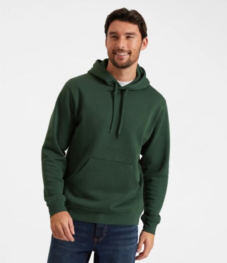 UC502 Uneek Classic Hooded Sweatshirt Model Bottle Green Hero