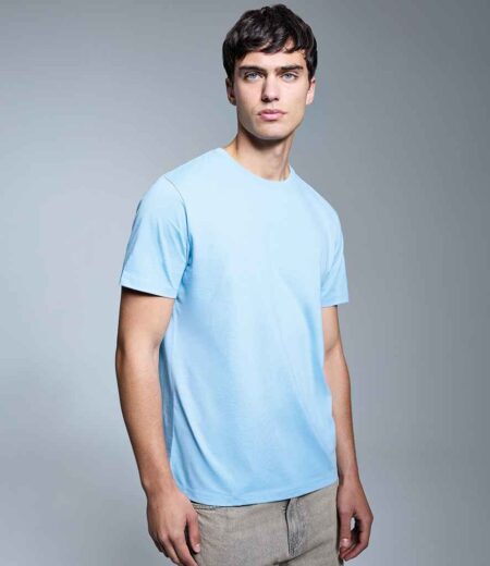 Anthem Unisex Organic Midweight T-Shirt in Light Blue, worn by a model