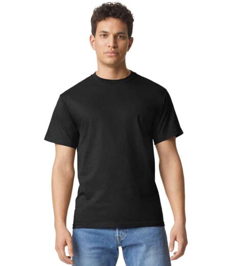 GD21 Gildan Hammer Heavyweight T-Shirt – Black (model, front)
