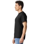 GD21 Gildan Hammer Heavyweight T-Shirt – Black (model, side)