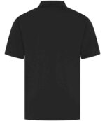 Henbury H475 Coolplus wicking piqué polo shirt in Black, back view