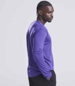 JC002 AWDis Cool Long Sleeve Wicking T-Shirt – Purple (model, side)
