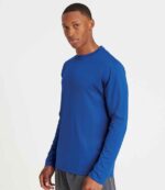 JC002 AWDis Cool Long Sleeve Wicking T-Shirt – Royal Blue (model, angle)