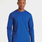 JC002 AWDis Cool Long Sleeve Wicking T-Shirt – Royal Blue (model, front)
