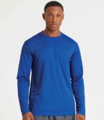 JC002 AWDis Cool Long Sleeve Wicking T-Shirt – Royal Blue (model, front)
