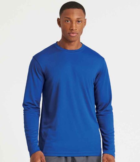 JC002 AWDis Cool Long Sleeve Wicking T-Shirt – Royal Blue (model, front)