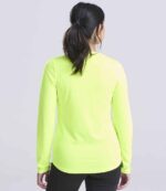 JC012 AWDis Ladies Cool Long Sleeve T-Shirt – Electric Yellow (model, back)