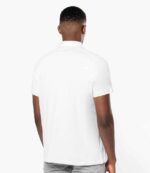 Kariban KB262 jersey polo shirt in White, worn by a model, back view