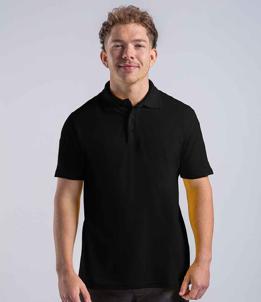 RX101 Pro RTX Pro Pique Polo Shirt – Black (model, front)