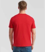 SS10 Fruit of the Loom Super Premium T-Shirt – Red (model, back)