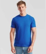 SS10 Fruit of the Loom Super Premium T-Shirt – Royal Blue (model, front)