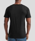 SS6 Fruit of the Loom Value T-Shirt – Black (model, back)