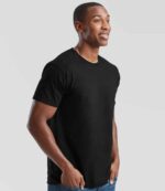 SS6 Fruit of the Loom Value T-Shirt – Black (model, side)