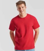 SS6 Fruit of the Loom Value T-Shirt – Red (model, front)