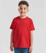 SS6B Fruit of the Loom Kids Value T-Shirt – Red (model, front)