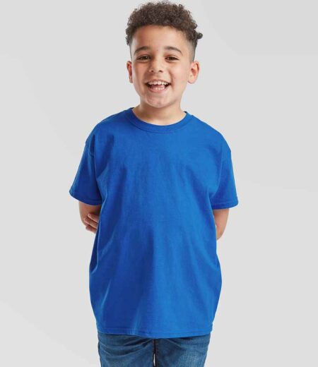 SS6B Fruit of the Loom Kids Value T-Shirt – Royal Blue (model, front)