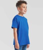 SS6B Fruit of the Loom Kids Value T-Shirt – Royal Blue (model, side)