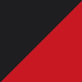 jet black fire red colour swatch