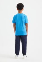 UC306 Uneek Childrens Classic T-Shirt – Sky Blue (model, back)